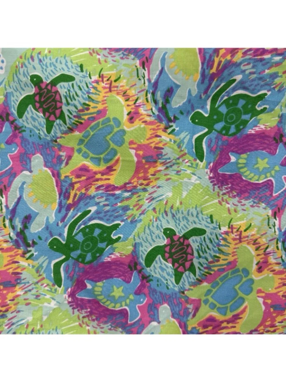 Girl Scouts Little Brownie Bandana Scarf Seas the Day Turtle Pocket Square 21x21
